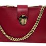 Petite maroquinerie - Sac en cuir rouge avec chaîne - L'OFFICIEL SRL