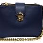 Petite maroquinerie - Sac en cuir blue avec chaîne - L'OFFICIEL SRL