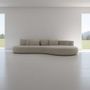 Sofas - Lab Organic White Pearl | 100% Bespoke Double-sided curved sofa - CREARTE COLLECTIONS