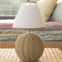 Lampes de table - Lampe de table sans fil en rotin avec boule - MAHE HOMEWARE