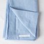 Linge de table textile - Nappe en lin bleue 140 x 260 cm - OURY HOME