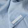 Linge de table textile - Nappe en lin bleue 140 x 260 cm - OURY HOME