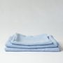 Linge de table textile - Nappe en lin bleue 140 x 260 cm - OURY HOME