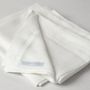 Linge de table textile - Nappe en lin blanche 140 x 180 cm - OURY HOME