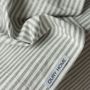 Table linen - Grey Stripes Linen Tablecloth 140 x 180 cm - OURY HOME