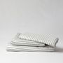 Table linen - Grey Stripes Linen Tablecloth 140 x 180 cm - OURY HOME