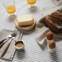 Table linen - Grey Stripes Linen Tablecloth 140 x 260 cm - OURY HOME