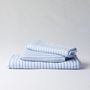 Table linen - Blue Stripes Linen Tablecloth 140 x 180 cm - OURY HOME