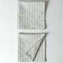 Linge de table textile - Serviettes à rayures grises (lot de 2) - OURY HOME