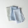 Linge de table textile - Serviettes à rayures grises (lot de 2) - OURY HOME