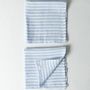 Linge de table textile - Serviettes à rayures bleues (lot de 2) - OURY HOME