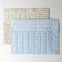 Linge de table textile - Napperon en coton à rayures bleues - OURY HOME