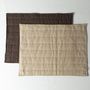 Linge de table textile - Set de table en lin beige et marron - OURY HOME