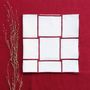 Table linen - Linen Napkin - QUADRO Red - GIARDINO SEGRETO