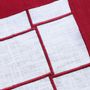 Table linen - Linen Napkin - QUADRO Red - GIARDINO SEGRETO