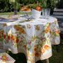 Table linen - Peach and apricot tablecloth - BEAUVILLÉ