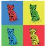 Poster - Poster: CAT des SABLES zoological board POP version - THE VINTAGE FACTORY - AFFICHES EXCLUSIVES MADE IN MOROCCO