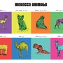 Affiches - Affiche : planche zoologique de 8 animaux du Maroc, version POP - THE VINTAGE FACTORY - AFFICHES EXCLUSIVES MADE IN MOROCCO