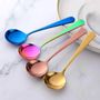 Tea and coffee accessories - Round Spoon Unicolor - Dessert, Tea, Coffee or Breakfast - 5 colors - SOSTRAW & SMARTTHINGS