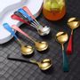 Ménagères - Cuillère Ronde Dorée Bicolore - Thé, café, dessert - 5 couleurs - SOSTRAW & SMARTTHINGS