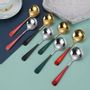 Ménagères - Cuillère Ronde Dorée Bicolore - Thé, café, dessert - 5 couleurs - SOSTRAW & SMARTTHINGS