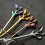 Tea and coffee accessories - Leaf Spoon - Tea, Coffee, Dessert, Appetizer - 4 colors - SOSTRAW & SMARTTHINGS