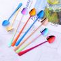 Tea and coffee accessories - Long heart-shaped spoon - Ice cream, Dessert - 4 colors - SOSTRAW & SMARTTHINGS