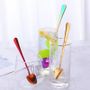 Tea and coffee accessories - Long heart-shaped spoon - Ice cream, Dessert - 4 colors - SOSTRAW & SMARTTHINGS