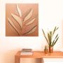 Sculptures, statuettes and miniatures - Textured wooden wall decoration - POUSSES OF LIFE - copper - LUMBRA BY PELLAS