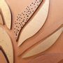 Sculptures, statuettes and miniatures - Textured wooden wall decoration - POUSSES OF LIFE - copper - LUMBRA BY PELLAS