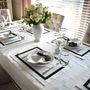 Linge de table textile - Sets de table Black Stripes - ROSEBERRY HOME