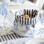 Kitchen linens - Bread bag Toile de Jouy Blue & Stripes - ROSEBERRY HOME