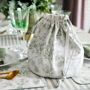 Kitchen linens - Bread bag Toile de Jouy Green & Stripes - ROSEBERRY HOME