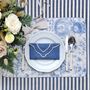 Placemats - Placemats Tablecloth Toile de Jouy Blue 6 pieces - ROSEBERRY HOME