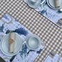Table cloths - Tablecloth Beige Gingham - 130 cm x 300 cm - ROSEBERRY HOME