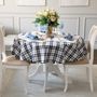 Table cloths - Tablecloth Blue Plaid - 130 cm x 250 cm - - ROSEBERRY HOME