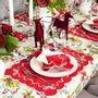 Table cloths - Tablecloth Very Holly Christmas rounded 140 - ROSEBERRY HOME