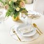 Table cloths - Tablecloth Shiny Goldenline 140x200 - ROSEBERRY HOME