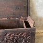 Caskets and boxes - Old small Indonesian carved wooden chest - OFFICE OBJETS