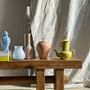 Bancs - Banc en bois massif piètement ajouré traversé par un cylindre - Manguier - OFFICE OBJETS