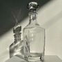 Carafes - Carafe à whisky en verre vintage de base rectangulaire H:26cm - OFFICE OBJETS