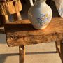Carafes - White carafe painted blue and yellow bouquet H22 - OFFICE OBJETS