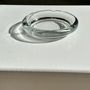 Installation accessories - Vintage transparent Italian glass ashtray D:12cm H:2.5cm - OFFICE OBJETS