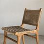Chaises - Chaise d'intérieur ou d'extérieur en teck et fibre tressée - OFFICE OBJETS