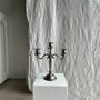 Candlesticks and candle holders - Three-armed candlestick in silver-plated metal - OFFICE OBJETS