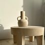 Coffee tables - Coffee table, quadripod coffee table in solid monoxyl wood, white color D: 62.5cm - OFFICE OBJETS
