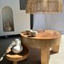 Tables basses - Coffee table, table basse quadripode en bois massif monoxyle couleur naturelle (foncée) - OFFICE OBJETS