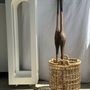 Sculptures, statuettes et miniatures - Duo de bâtons en bois sculpté, anciens outils traditionnels de tissage indonésiens - OFFICE OBJETS