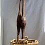 Sculptures, statuettes et miniatures - Duo de bâtons en bois sculpté, anciens outils traditionnels de tissage indonésiens - OFFICE OBJETS