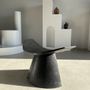 Fauteuils - Fauteuil design minimal en bois noir - OFFICE OBJETS